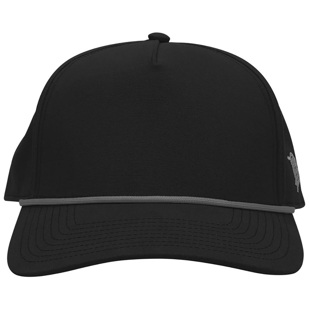Branded Bills Black Bare Curved Canvas Rope Hat