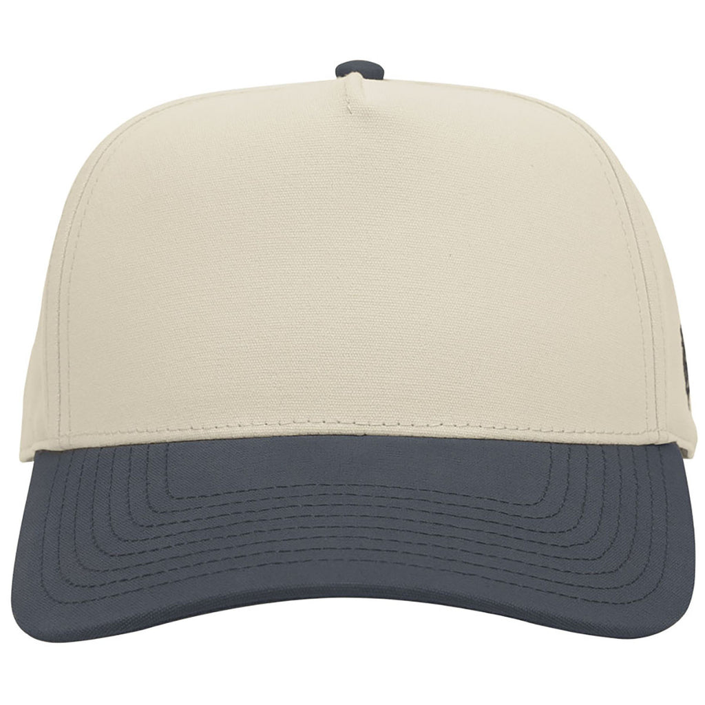 Branded Bills Beige with Navy Bare Curved Two-Tone Canvas Cap