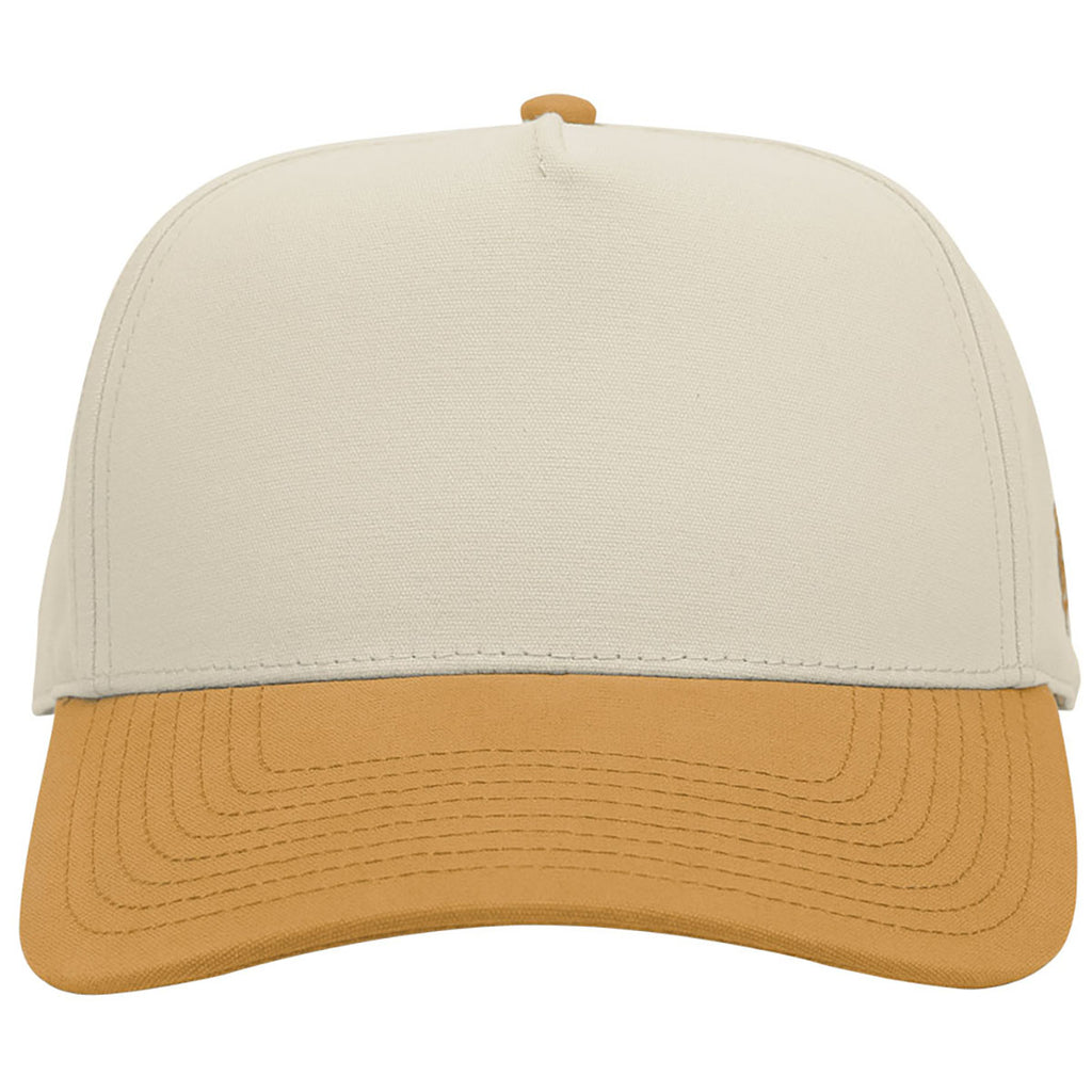 Branded Bills Beige with Wheat Bare Curved Two-Tone Canvas Cap