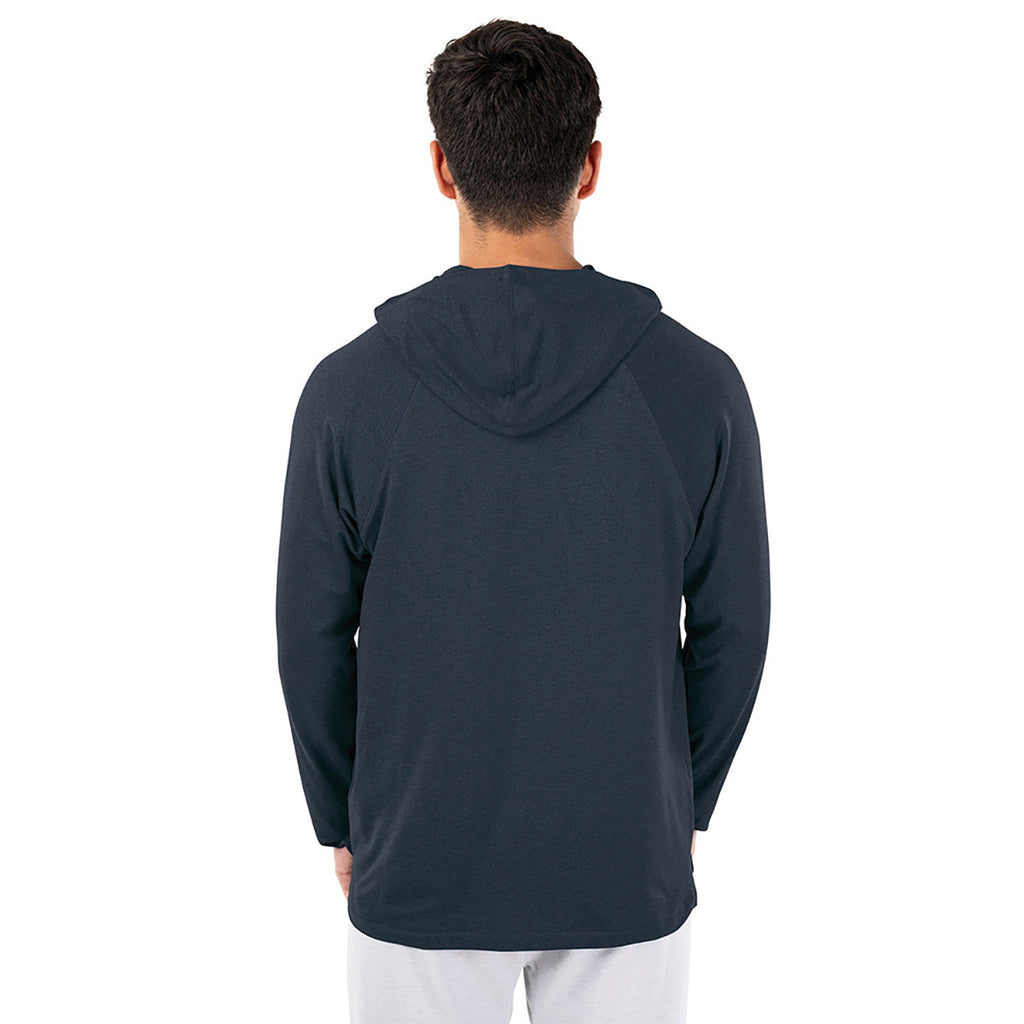 Charles River Unisex Navy Heather Cayak Lightweight Stretch Hoodie