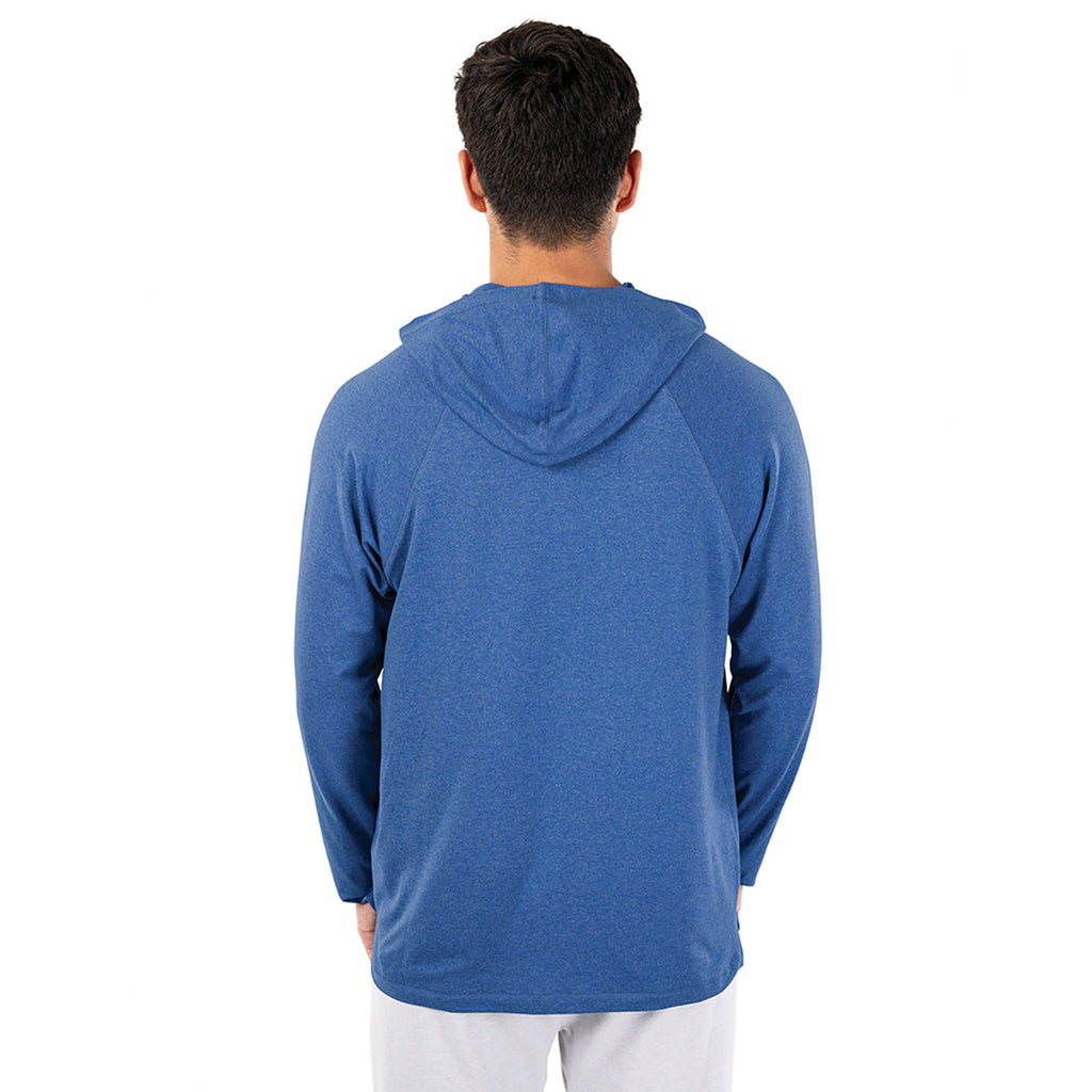 Charles River Unisex Blue Heather Cayak Lightweight Stretch Hoodie