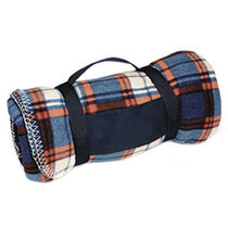 48-Hour Blue/Rust Plaid Travel Blanket