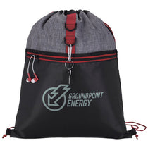 48-Hour BIC Black/Red Stand Alone Drawstring Backpack