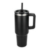 48-Hour Leed's Black Pinnacle 40 oz Vacuum Insulated Eco-Friendly Travel Tumbler with Straw