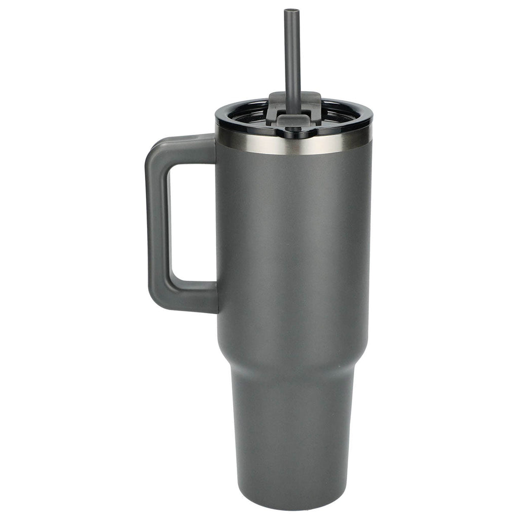 Leed's Grey Pinnacle 40 oz Vacuum Insulated Eco-Friendly Travel Tumbler with Straw