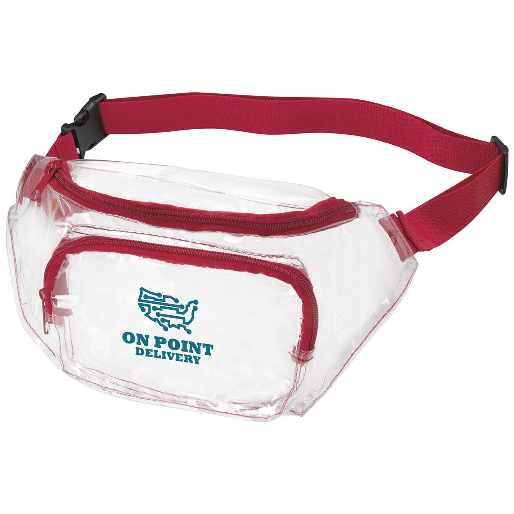 48-Hour BIC Clear/Red Clear Fanny Pack