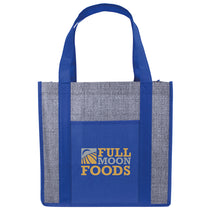 48-Hour Good Value Royal Laminated Heathered Non-Woven Grocery Tote