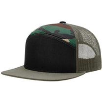 Richardson Black/Green Camo/Loden 7-Panel Trucker