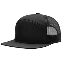 Richardson Black 7-Panel Trucker
