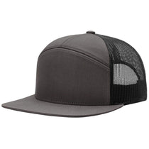 Richardson Charcoal/Black 7-Panel Trucker