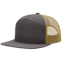 Richardson Charcoal/Old Gold 7-Panel Trucker