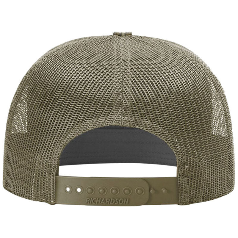Richardson Mossy Oak Bottomland/Loden Printed 7-Panel Trucker