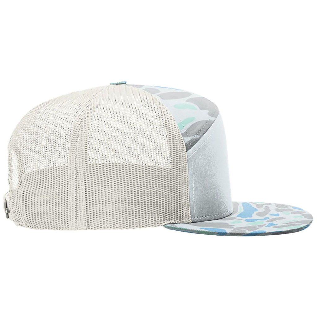 Richardson Saltwater Duck Camo/Ice Grey Printed 7-Panel Trucker