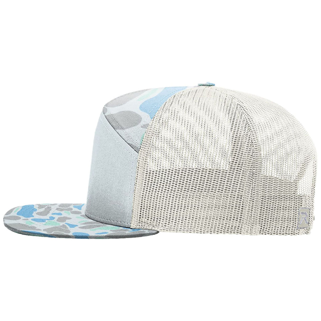 Richardson Saltwater Duck Camo/Ice Grey Printed 7-Panel Trucker