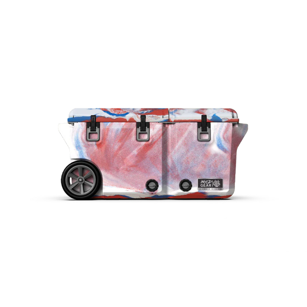 Wylde Gear Red/White/Blue Freedom Series 65QT Divided Cooler