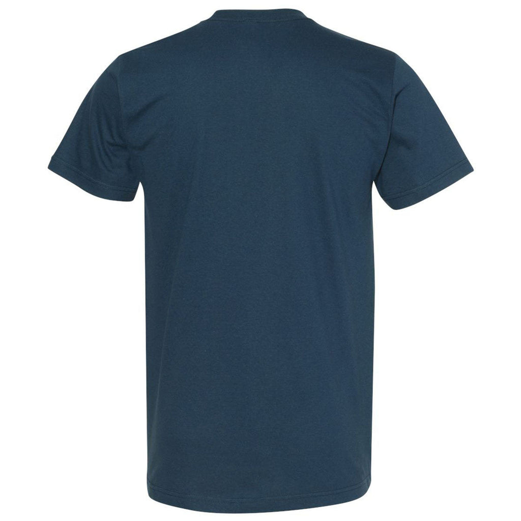 American Apparel Unisex Sea Blue Fine Jersey Short-Sleeve T-Shirt