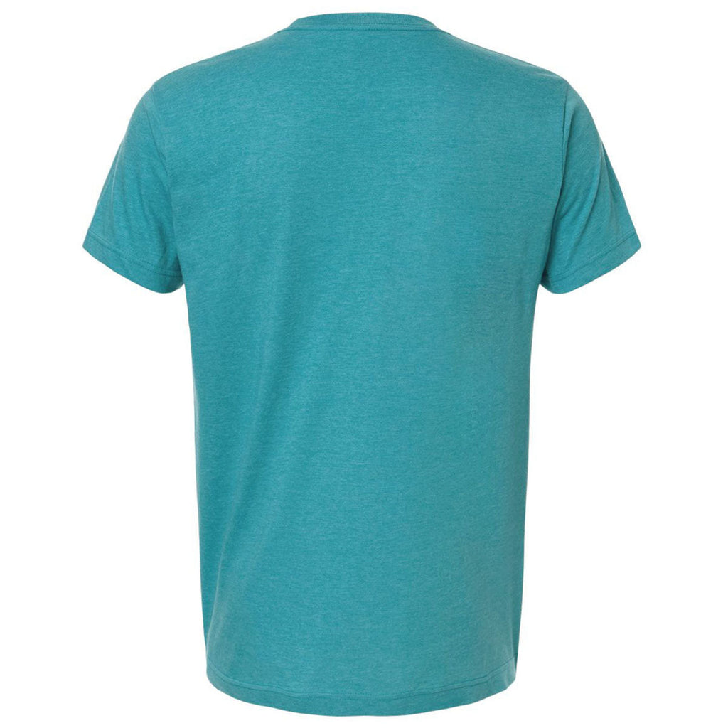 Tultex Unisex Heather Aqua Blue Fine Jersey T-Shirt