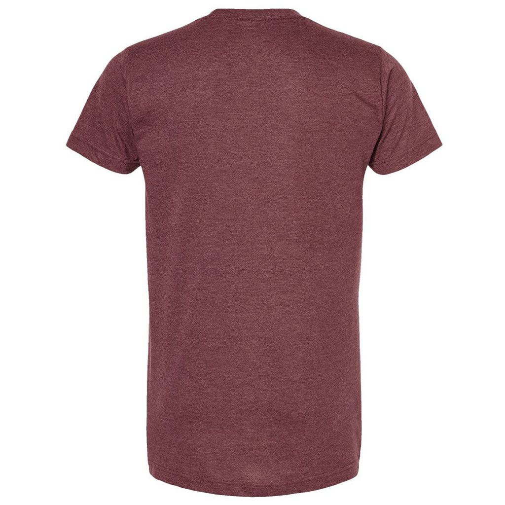 Tultex Unisex Heather Burgundy Fine Jersey T-Shirt