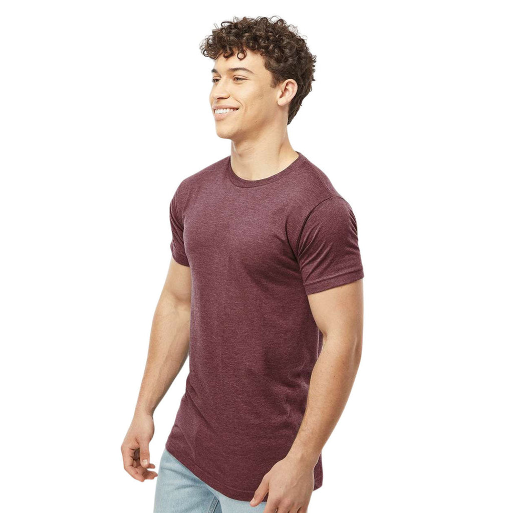 Tultex Unisex Heather Burgundy Fine Jersey T-Shirt