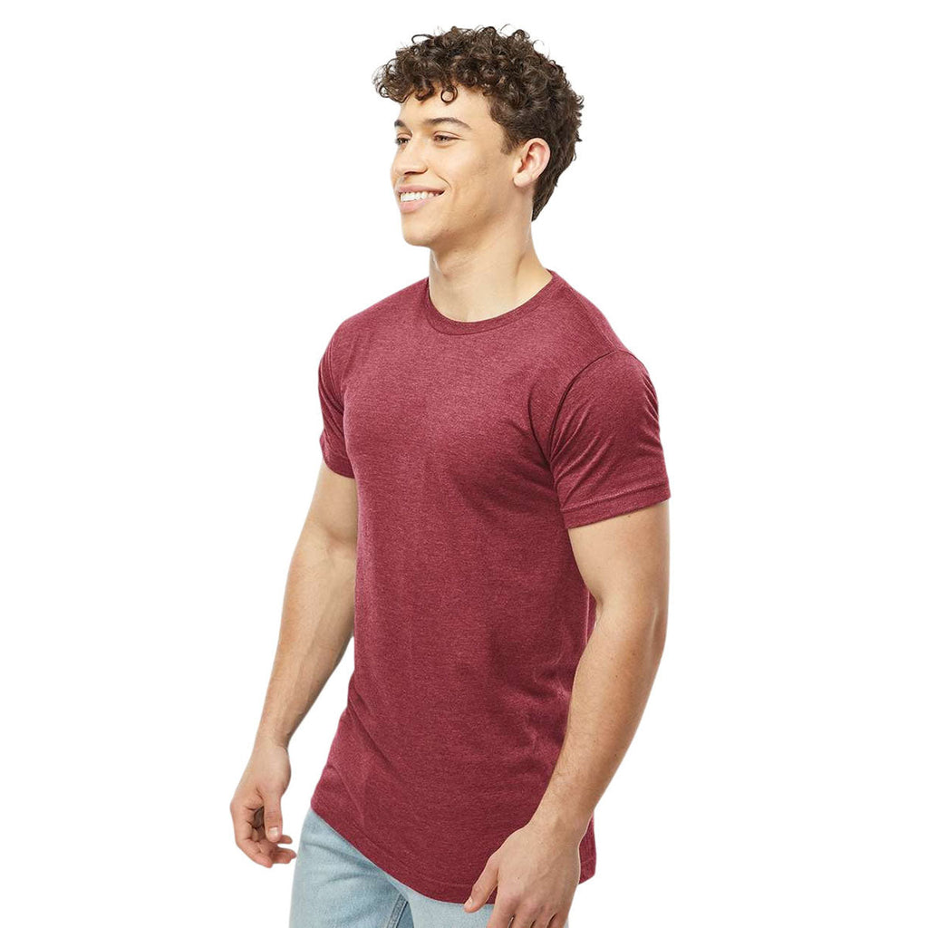 Tultex Unisex Heather Cardinal Fine Jersey T-Shirt