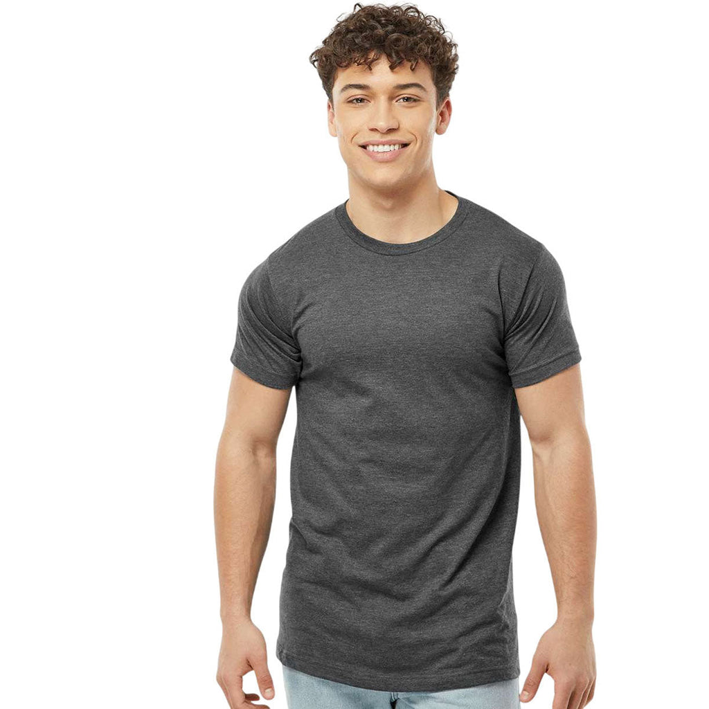 Tultex Unisex Heather Charcoal Fine Jersey T-Shirt