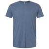 Tultex Unisex Heather Indigo Blue Fine Jersey T-Shirt