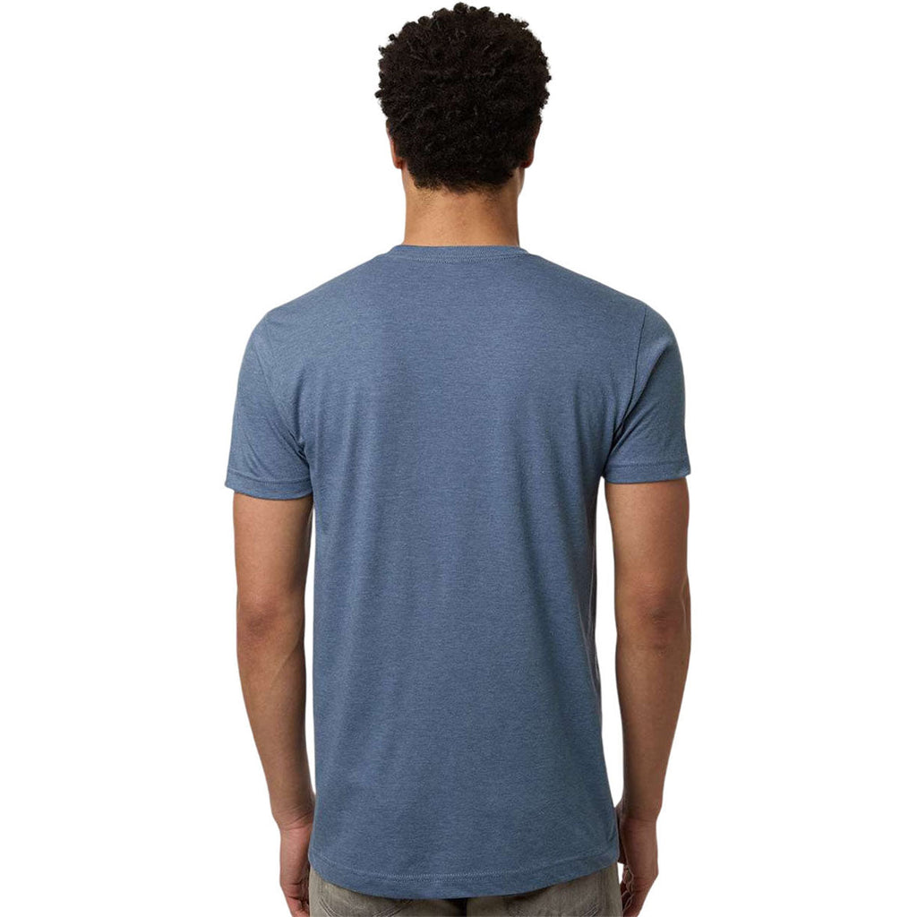 Tultex Unisex Heather Indigo Blue Fine Jersey T-Shirt