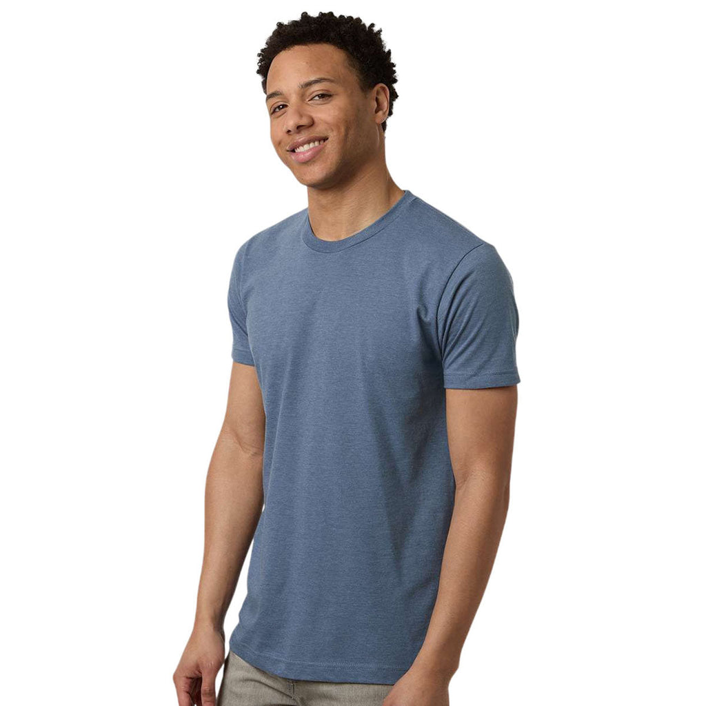 Tultex Unisex Heather Indigo Blue Fine Jersey T-Shirt