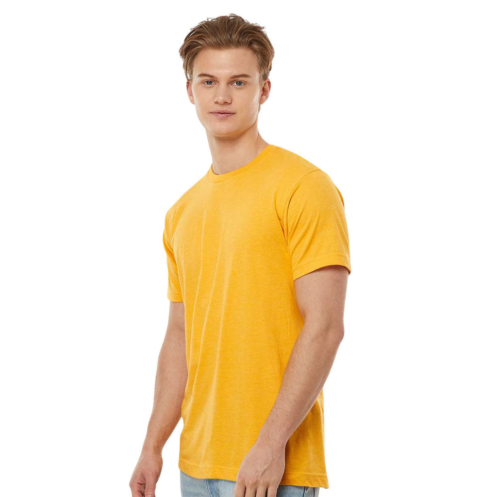 Tultex Unisex Heather Mellow Yellow Fine Jersey T-Shirt