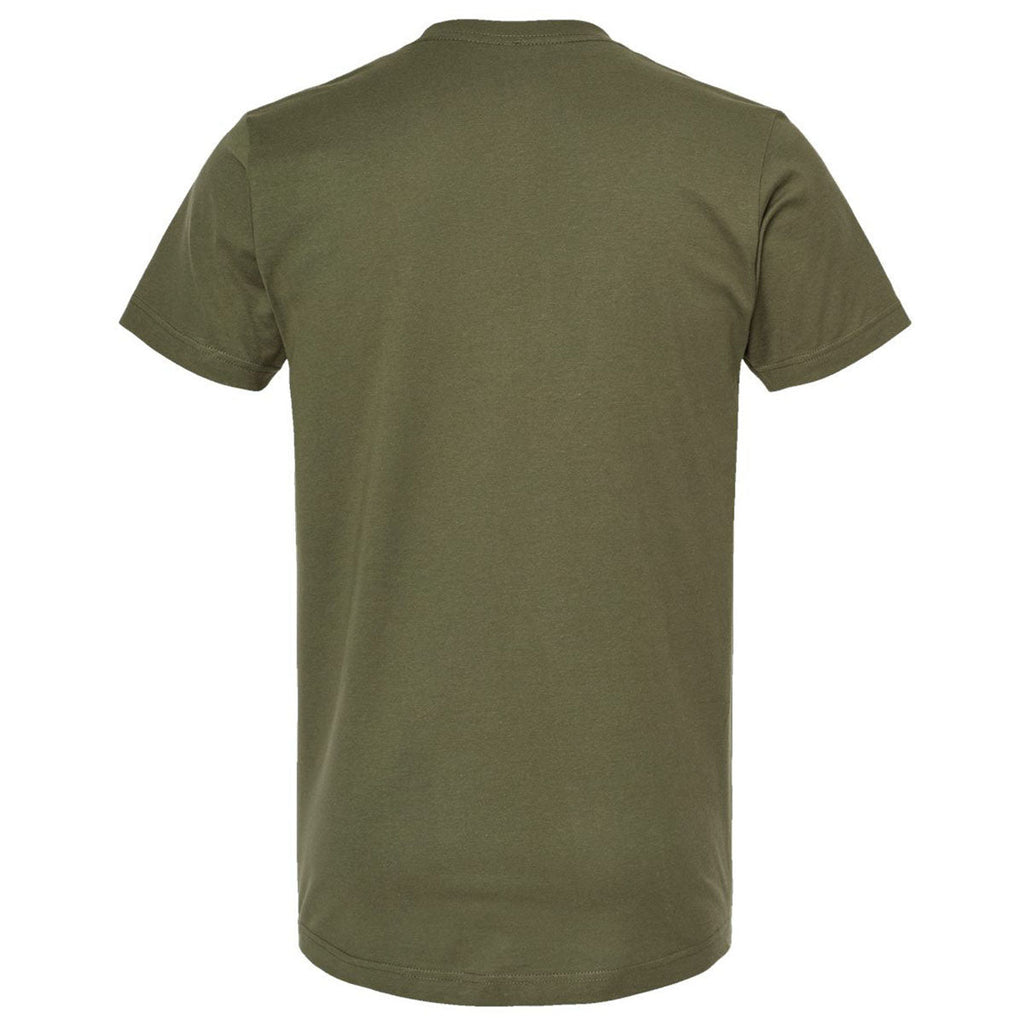 Tultex Unisex Military Green Fine Jersey T-Shirt