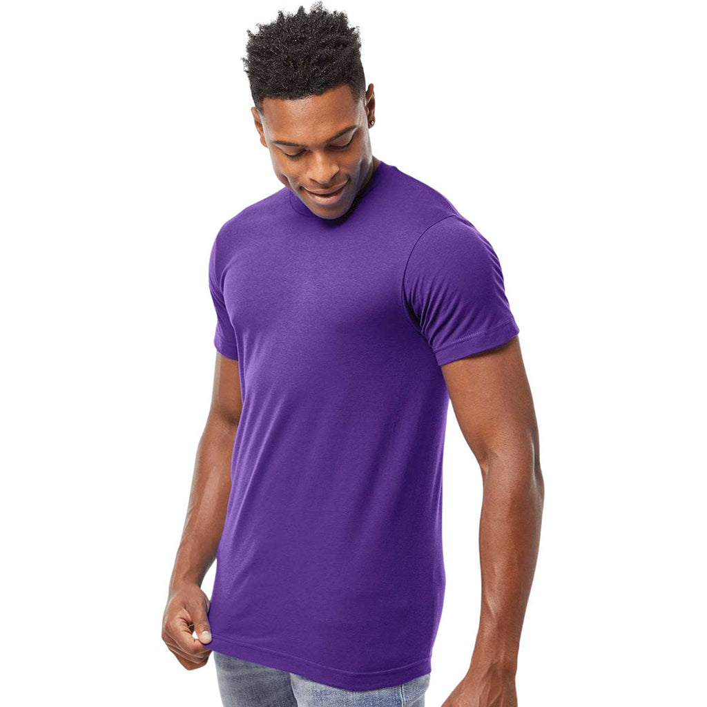 Tultex Unisex Purple Fine Jersey T-Shirt