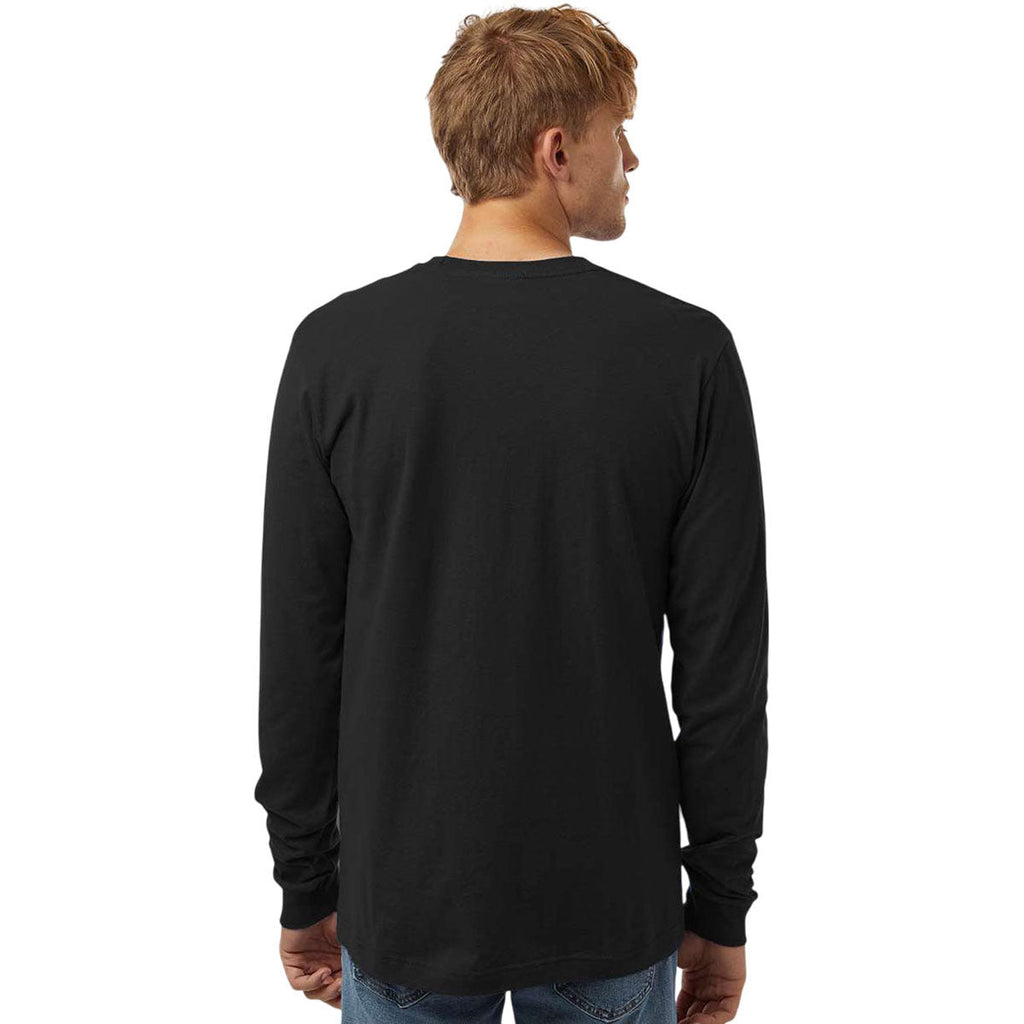Tultex Unisex Black Fine Jersey Long Sleeve T-Shirt