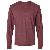 Tultex Unisex Heather Burgundy Fine Jersey Long Sleeve T-Shirt
