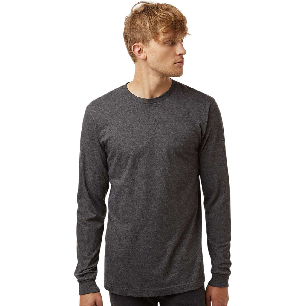 Tultex Unisex Heather Charcoal Fine Jersey Long Sleeve T-Shirt