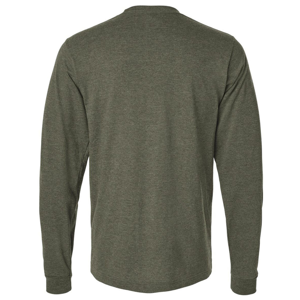 Tultex Unisex Heather Military Green Fine Jersey Long Sleeve T-Shirt