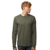 Tultex Unisex Heather Military Green Fine Jersey Long Sleeve T-Shirt