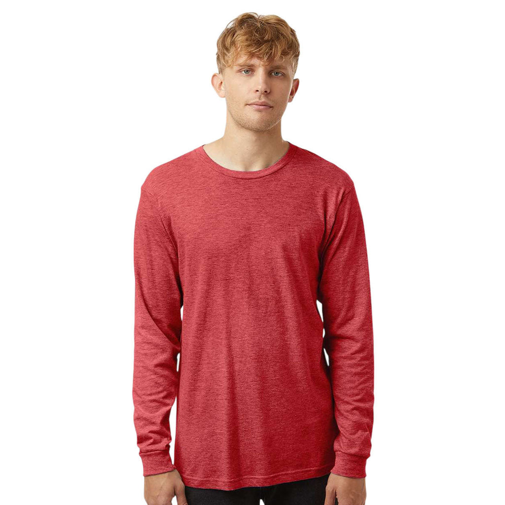 Tultex Unisex Heather Red Fine Jersey Long Sleeve T-Shirt