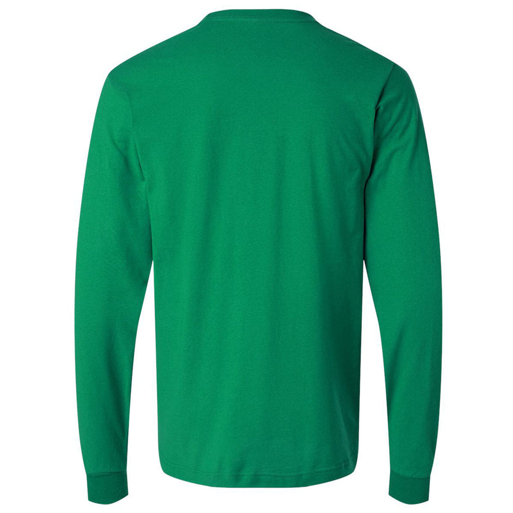 Tultex Unisex Kelly Green Fine Jersey Long Sleeve T-Shirt