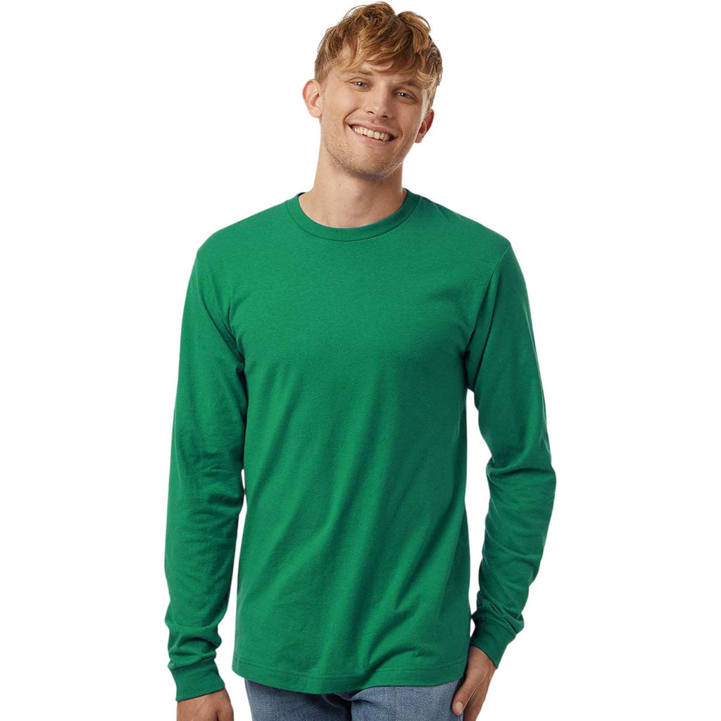 Tultex Unisex Kelly Green Fine Jersey Long Sleeve T-Shirt