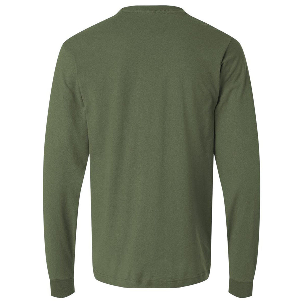 Tultex Unisex Military Green Fine Jersey Long Sleeve T-Shirt