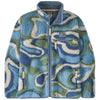 Patagonia Swirling Earth: Thermal Blue Unisex Natural Blend Retro Cardigan