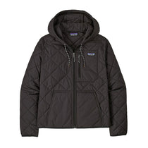 Patagonia Women Black w/Black Diamond Quilted Insulated Bomber Hoody