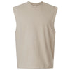 American Apparel Unisex Faded Bone Heavyweight Cotton Garment-Dyed Mid-Length Muscle Tee