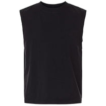 American Apparel Unisex True Black Heavyweight Cotton Garment-Dyed Mid-Length Muscle Tee