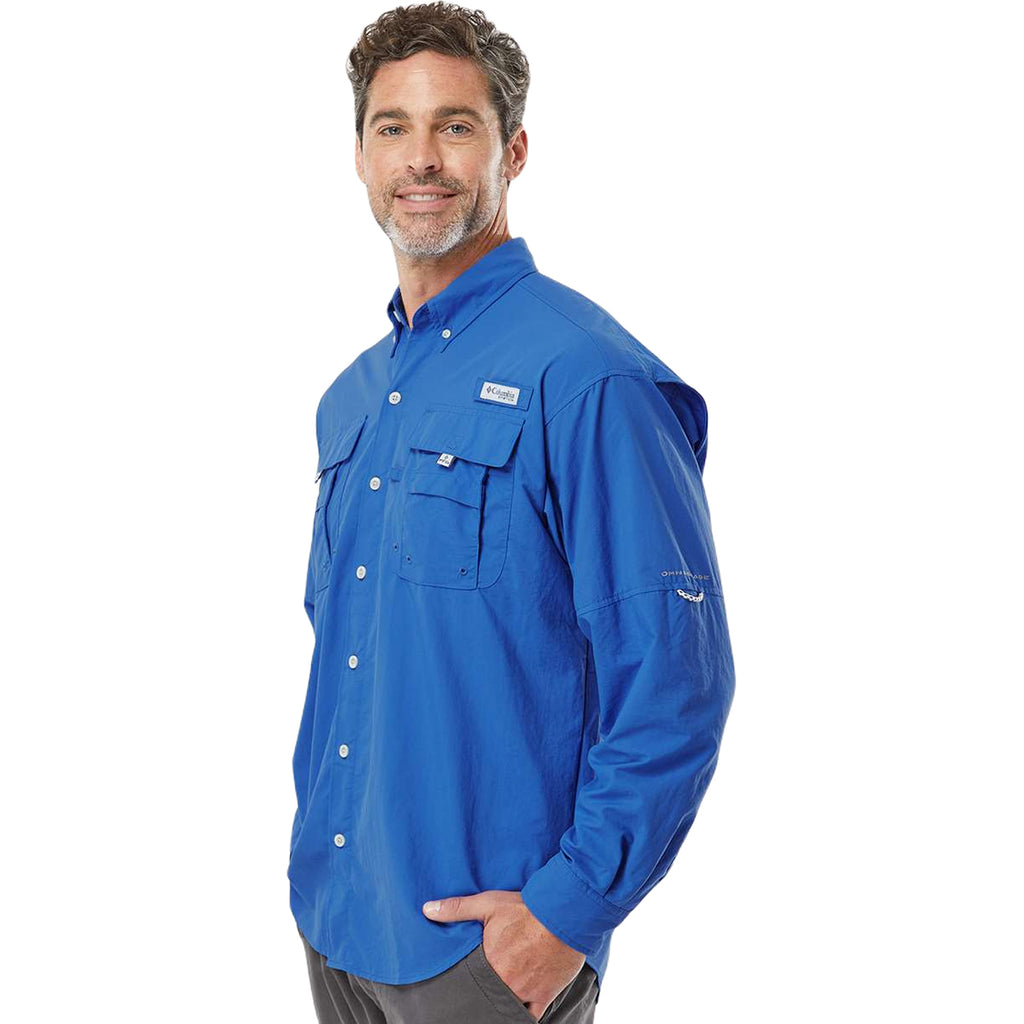 Columbia Men's Vivid Blue PFG Bahama Long Sleeve Shirt