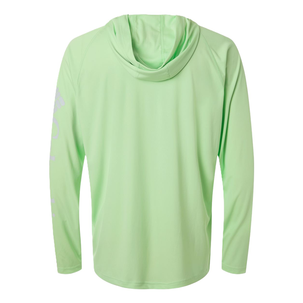 Columbia Men's Key West/Cool Grey PFG Terminal Tackle Hooded Long Sleeve T-Shirt