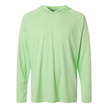 Columbia Men's Key West/Cool Grey PFG Terminal Tackle Hooded Long Sleeve T-Shirt