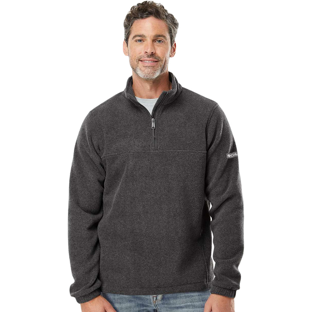 Columbia Men's Charcoal Heather Steens Mountain Half-Zip Pullover