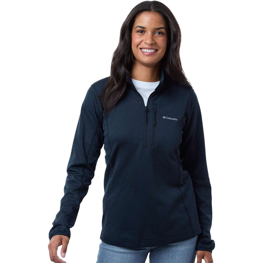 Columbia Women's Collegiate Navy Essential Hike Grid Fleece Half-Zip Pullover