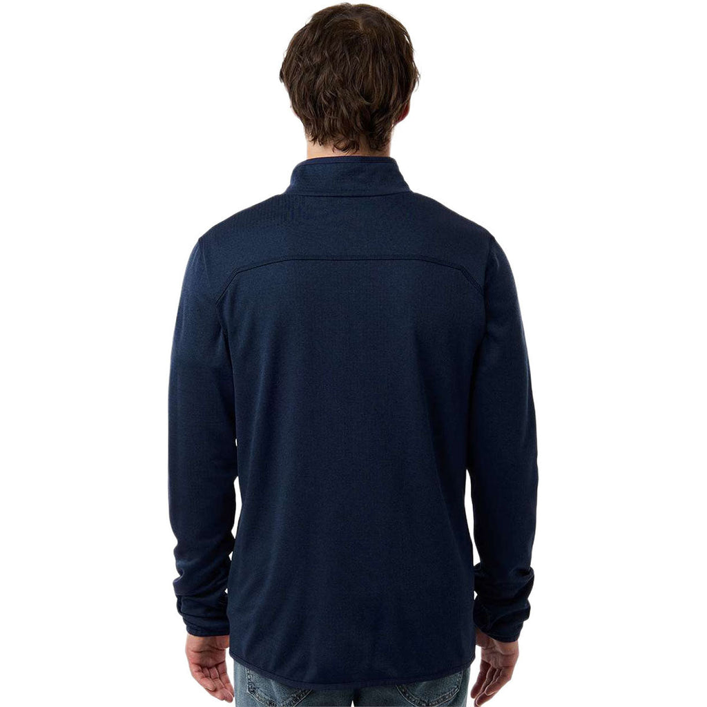 Columbia Men's Collegiate Navy Essential Hike Grid Fleece Full-Zip